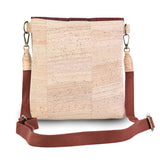 Cork Crossbody Bag Double-Sided – Natural Cork Vegan Bag with Detachable Strap