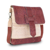 Cork Crossbody Bag Double-Sided – Natural Cork Vegan Bag with Detachable Strap
