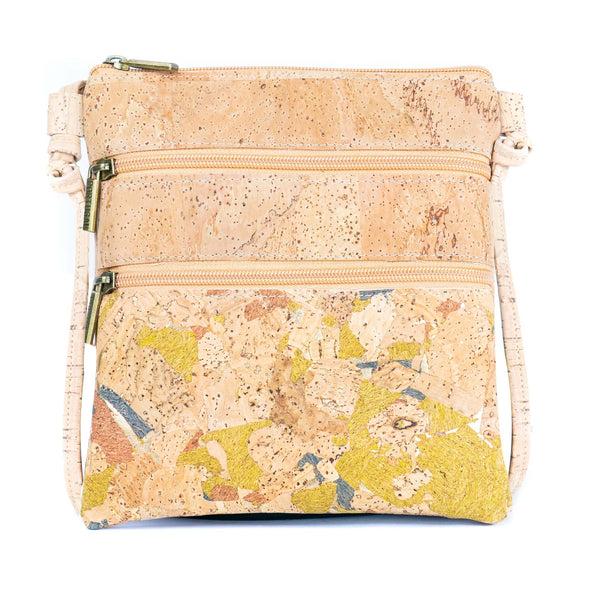 Cork Crossbody Bag with Triple Zippers – Lightweight Vegan Bag from Portugal
