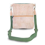 Natural Cork Crossbody Bag with Cat Clasp
