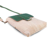Natural Cork Crossbody Bag with Cat Clasp