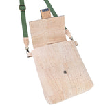 Natural Cork Crossbody Bag with Cat Clasp