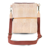 Natural Cork Crossbody Bag with Flap Closure