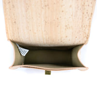 Cork Crossbody Phone Bag – Natural & Black Cork | Vintage Twist Lock