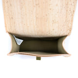 Cork Crossbody Phone Bag – Natural & Black Cork | Vintage Twist Lock