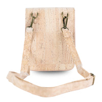 Cork Crossbody Phone Bag – Natural & Black Cork | Vintage Twist Lock