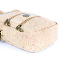 Cork Crossbody Phone Bag – Dual Zipper Vegan Sling Purse