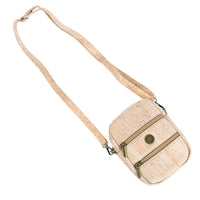 Cork Crossbody Phone Bag – Dual Zipper Vegan Sling Purse