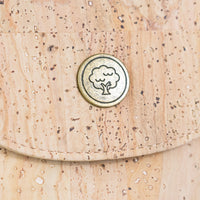 Natural Cork Crossbody Phone Bag with Vintage Turn Lock