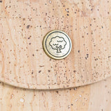 Natural Cork Crossbody Phone Bag with Vintage Turn Lock