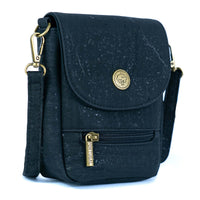 Natural Cork Crossbody Phone Bag with Vintage Turn Lock