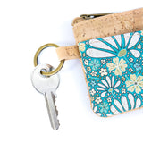 Small Cork Coin Purse with Key Ring