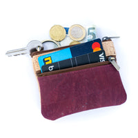 Minimalist Cork Coin Purse with Dual Zippers