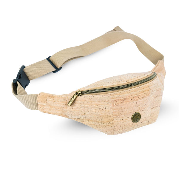 Natural Cork Waist Bag with Adjustable Strap – Lightweight Vegan Fanny Pack