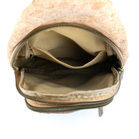 Cork Sling Bag with Printed Front Panel –-Lightweight Eco-Friendly Crossbody