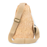 Cork Sling Bag with Printed Front Panel –-Lightweight Eco-Friendly Crossbody