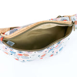Colorful Cork Waist Bag – Vibrant Circular Print Sustainable Fanny Pack