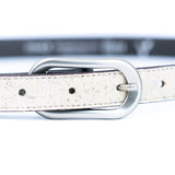 Women's Slim Cork Belt with Design Buckle  L-1117