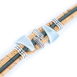 Geometric Ceramic Cork Bracelet | Handmade in Portugal   BR-476-MIX-5