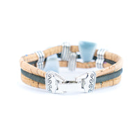 Geometric Ceramic Cork Bracelet | Handmade in Portugal   BR-476-MIX-5