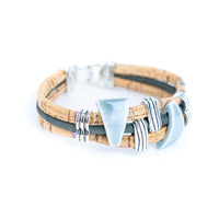 Geometric Ceramic Cork Bracelet | Handmade in Portugal   BR-476-MIX-5