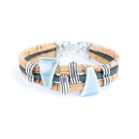 Geometric Ceramic Cork Bracelet | Handmade in Portugal   BR-476-MIX-5