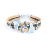 Geometric Ceramic Cork Bracelet | Handmade in Portugal   BR-476-MIX-5