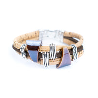Geometric Ceramic Cork Bracelet | Handmade in Portugal   BR-476-MIX-5