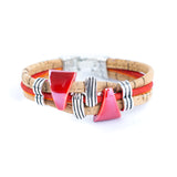 Geometric Ceramic Cork Bracelet | Handmade in Portugal   BR-476-MIX-5
