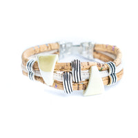Geometric Ceramic Cork Bracelet | Handmade in Portugal   BR-476-MIX-5