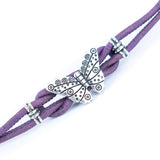 Butterfly Cork Bracelet – Handmade 3mm Portuguese Natural Cork Wire with Vintage Alloy Butterfly