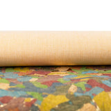 Colorful Mosaic Cork Fabric – Artistic Vegan Material for Designers