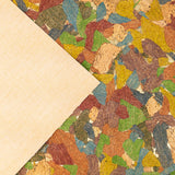 Colorful Mosaic Cork Fabric – Artistic Vegan Material for Designers