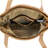 Natural Cork Handbag – Vegan Two-Tone Shoulder Bag with Front Pocket