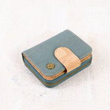 🌿 Stylish Solid-Color Cork Women's Short Wallet