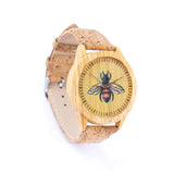 Corkadia Women's Bee Motif Cork Strap Watch - Natural & Unique