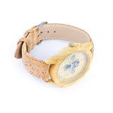 Corkadia Women's Bee Motif Cork Strap Watch - Natural & Unique