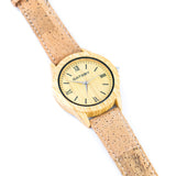 Corkadia Unisex Roman Numeral Cork Watch - Wood Grain Dial
