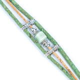 Ceramic Bead handmade Natural Cork Bracelet  BR-292-MIX-4