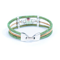 Ceramic Bead handmade Natural Cork Bracelet  BR-292-MIX-4