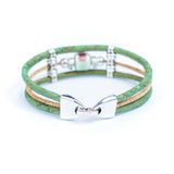 Ceramic Bead handmade Natural Cork Bracelet  BR-292-MIX-4