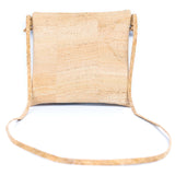 Cork Crossbody Bag with Dual Front Zippers – Compact & Sustainable BAGP-319
