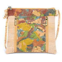 Cork Crossbody Bag with Dual Front Zippers – Compact & Sustainable BAGP-319