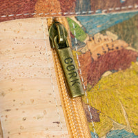Cork Crossbody Bag with Dual Front Zippers – Compact & Sustainable BAGP-319