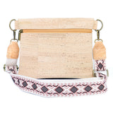 Cork Envelope Crossbody Bag with Interchangeable Strap - Vegan Clutch BAGP-354
