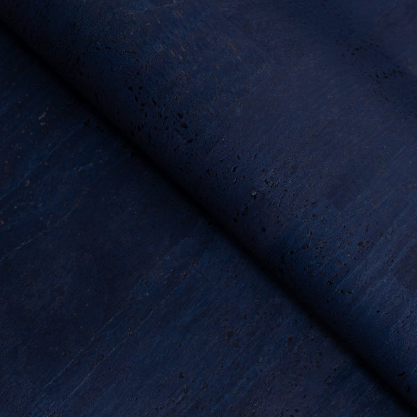 Solid Blue Cork Fabric Premium Eco | Corkadia