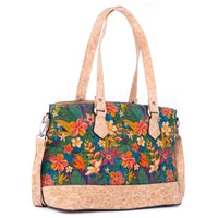 Vintage Style Printed Cork Handbag (NEW)