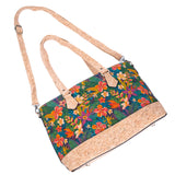 Vintage Style Printed Cork Handbag (NEW)