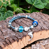 Coastal Charm: Cork and Dolphin Bracelet