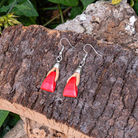 Bohemian Harmony: Cork and Ceramic Earrings